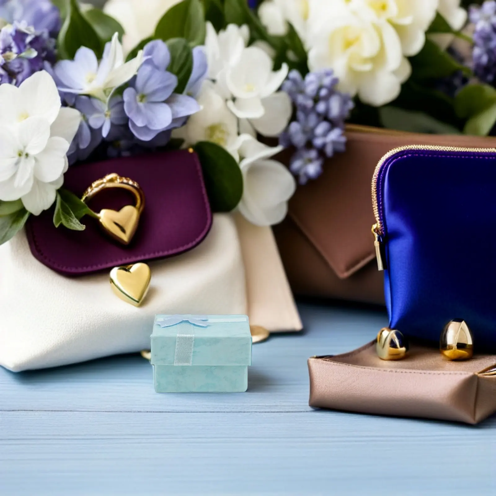 

20Pcs Jewelry Packaging Boxes Cardboard Jewelry Box Sky-Blue 1.57x1.57x0.98in Decorative Brooch Earring Ring Storage Display