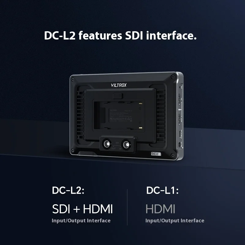 Viltrox DC-L1/L2 7 بوصة على كاميرا مراقبة ميدانية IPS 4K شاشة تعمل باللمس HDMI كاميرا احترافية استوديو ثلاثية الأبعاد LUT مدير مراقب