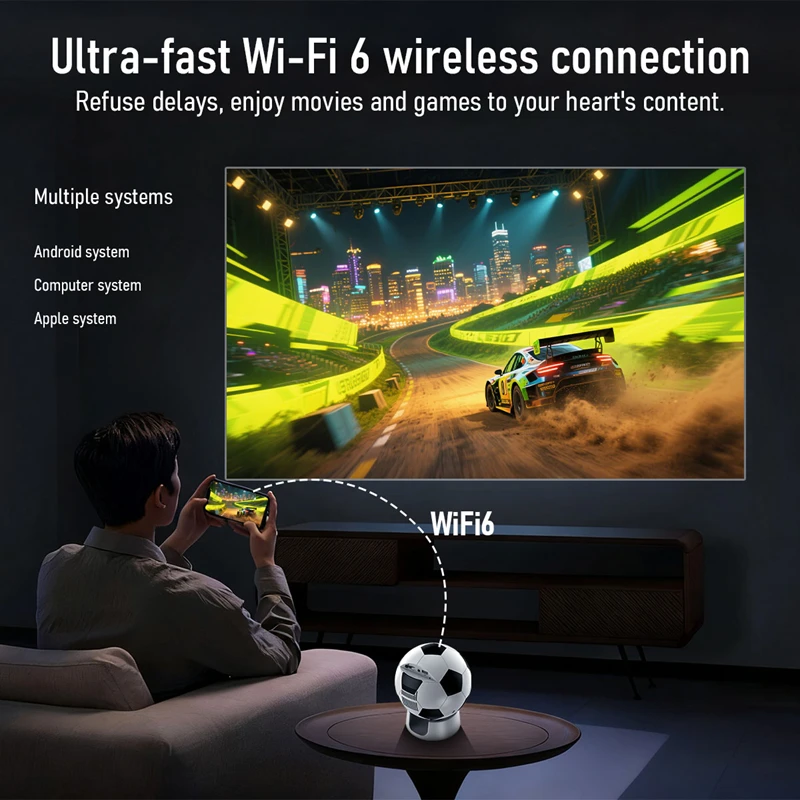 F20 HD 4K أندرويد 13 العارض الأصلي 1080P 180ANSI المزدوج Wifi6 BT5.0 1280*720P سينما المحمولة Projetor جهاز عرض المسرح المنزلي