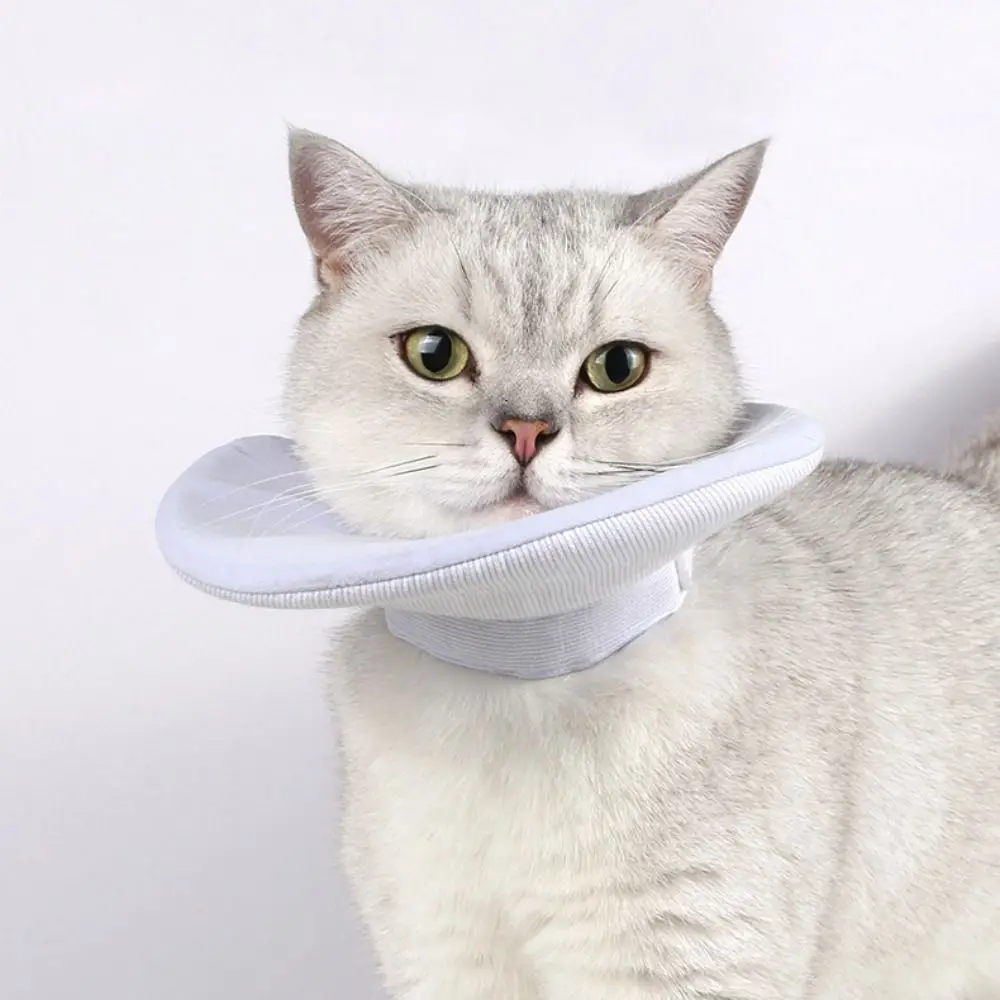 Double Sided Cat Recovery Collar Adjustable Soft Dog Elizabeth Circle Breathable Cat Protective Neck Cone for Training