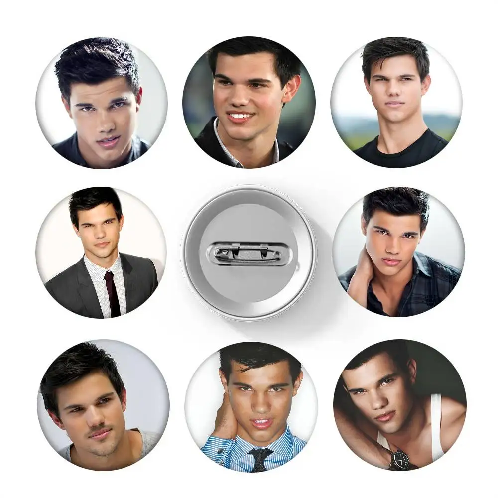 Actor Taylor Lautner Round Badges Can Be Used To Decorate Clothes And Backpack Pins
