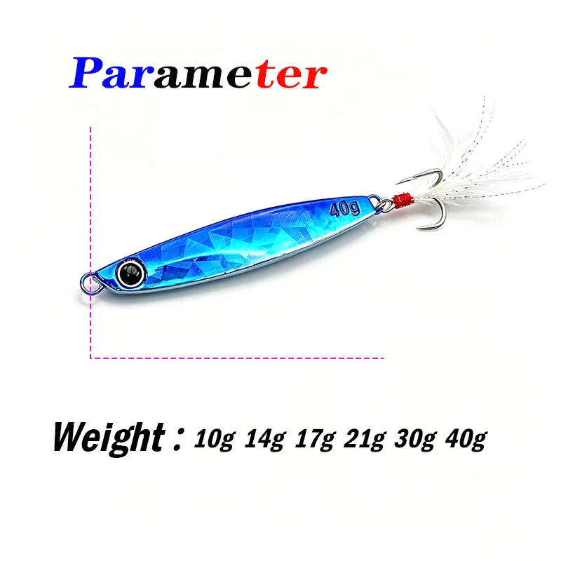 Testar 10g 14g 17g 21g 30g 40g Metal Jig Fishing Lure Jig Wobbles Spinners Spoon Bait Squid Peche Winter Sea Ice Fishing