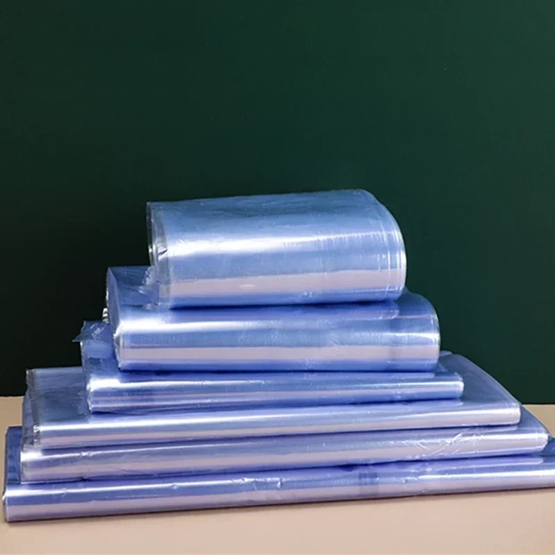 Transparent Two End Connection Thermal Shrinkage Plastic Film Hot Shrink Air Book Shoes Storage Dustproof Seal Packaging Bags