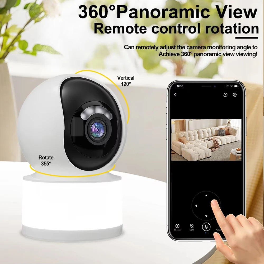 5MP WiFi Security PTZ Indoor IP Camera Smart Home Safety Color Night Vision Siren Alarm Humanoid Detection Ai Track