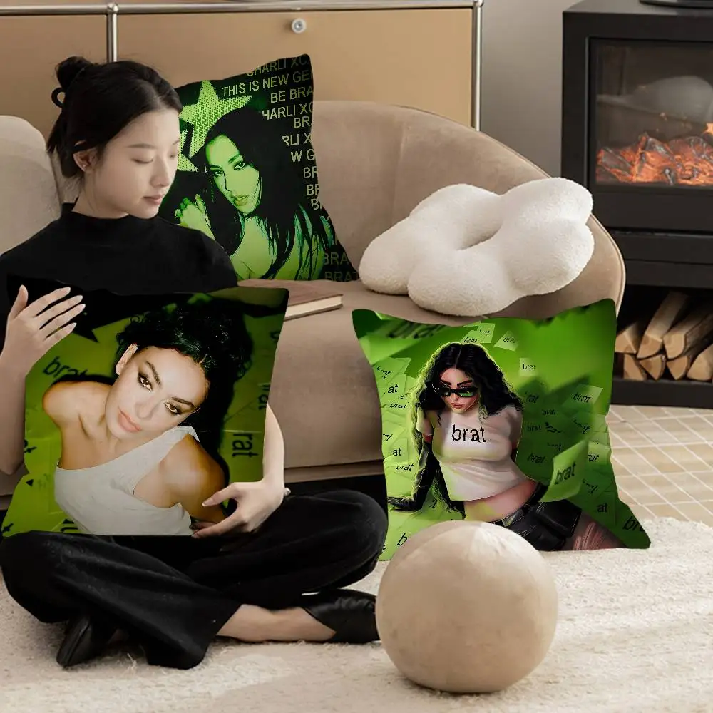 European and American Charli XCX Cushion Cover Polyester Sofa Cushions Decorative Throw Pillows Home Decoration Pillowcover
