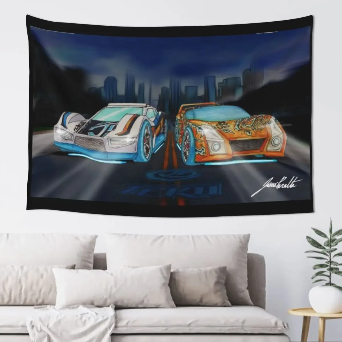 

Team Teku Street Racing Tapestry Outdoor Decor Anime Decor Aesthetics For Room Tapestry