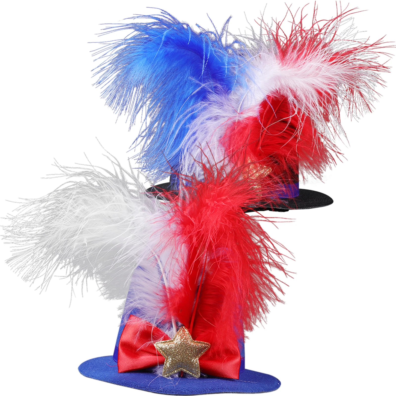 

2pcs Patriotic 4Th Of July Top Hat Usa Flag Party Decorative Cap Independence Day Hat For Men Women Outdoor Event Patriotic