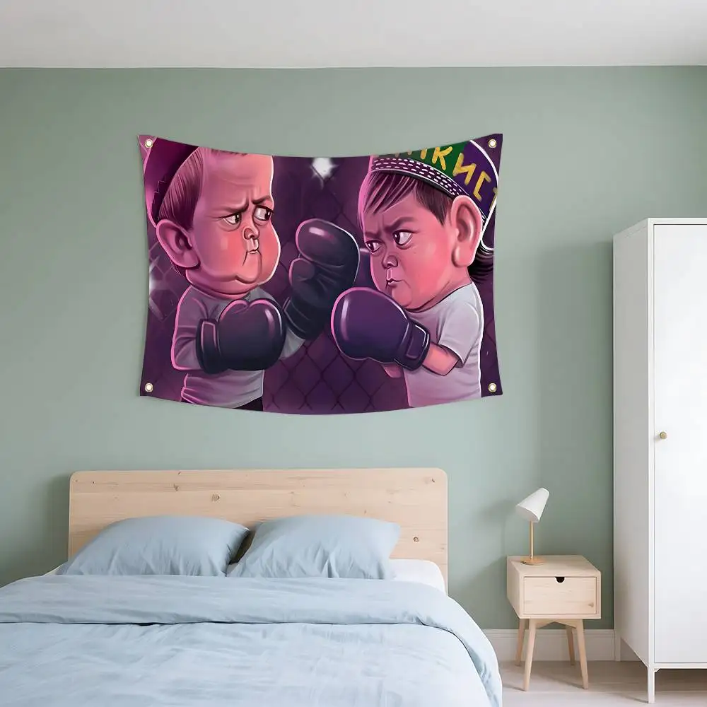 لافتات علم Hasbulla لمشاهير الإنترنت الروسية، جراج السيارة، نسيج العلم، المرآب، ديكور خارجي لغرفة النوم #6