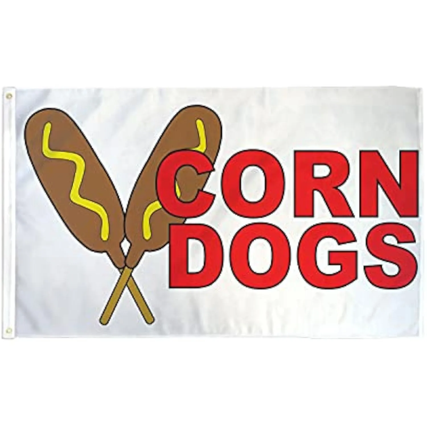 Corn Dogs Flag Vivid Colors 3x5 Ft And 4x6FT Outdoor Banner with Metal Grommets