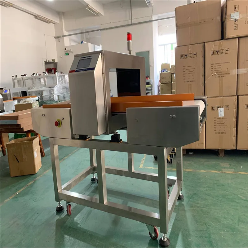 เครื่องตรวจจับโลหะอาหารมาตรฐานยุโรปความไวและความเสถียรสายพานลําเลียงเครื่องตรวจจับโลหะสําหรับอุตสาหกรรมอาหาร