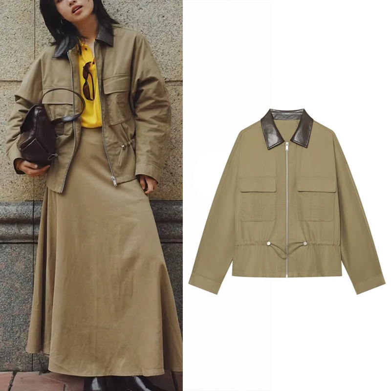 Women's Jacket 2026 New Autumn Winter Long Sleeve Loose Windbreaker Coat  for Women Elegant Chic Female Outerwear