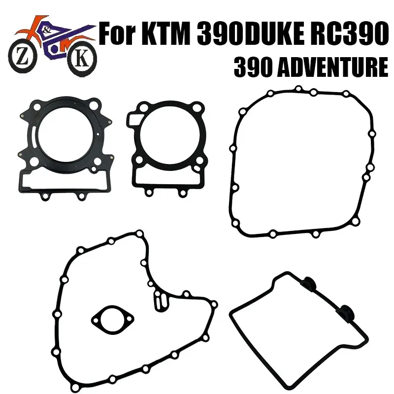 Motorcycle Engine Gasket Kit For KTM 390 Duke/ RC390/ 390 Adventure Engine Overhaul Cylinder Head Clutch Cover Seal Replacement
