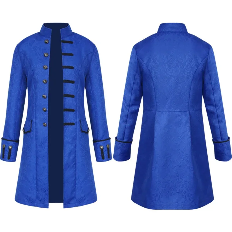 Victoria Edwardian Trench Coat Steampunk para homens, vestido outwear, casaco príncipe vintage, jaqueta renascentista medieval, traje cosplay