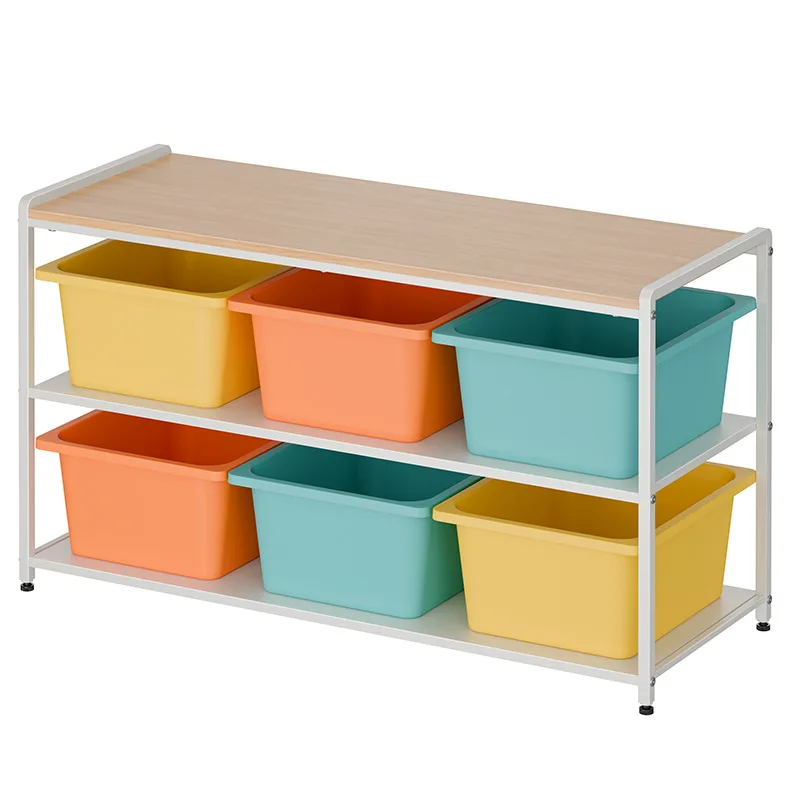 Multi-layer children's toy storage cabinet Large capacity locker Bookshelf Home living room Bedroom Baby shelf Cart
