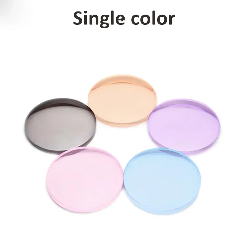 1.56 1.61 1.67 وصفة طبية ملون الصباغة سلسلة CR-39 الراتنج النظارات البصرية العدسات قصر النظر مد البصر النظارات الشمسية عدسة ل 2 قطعة