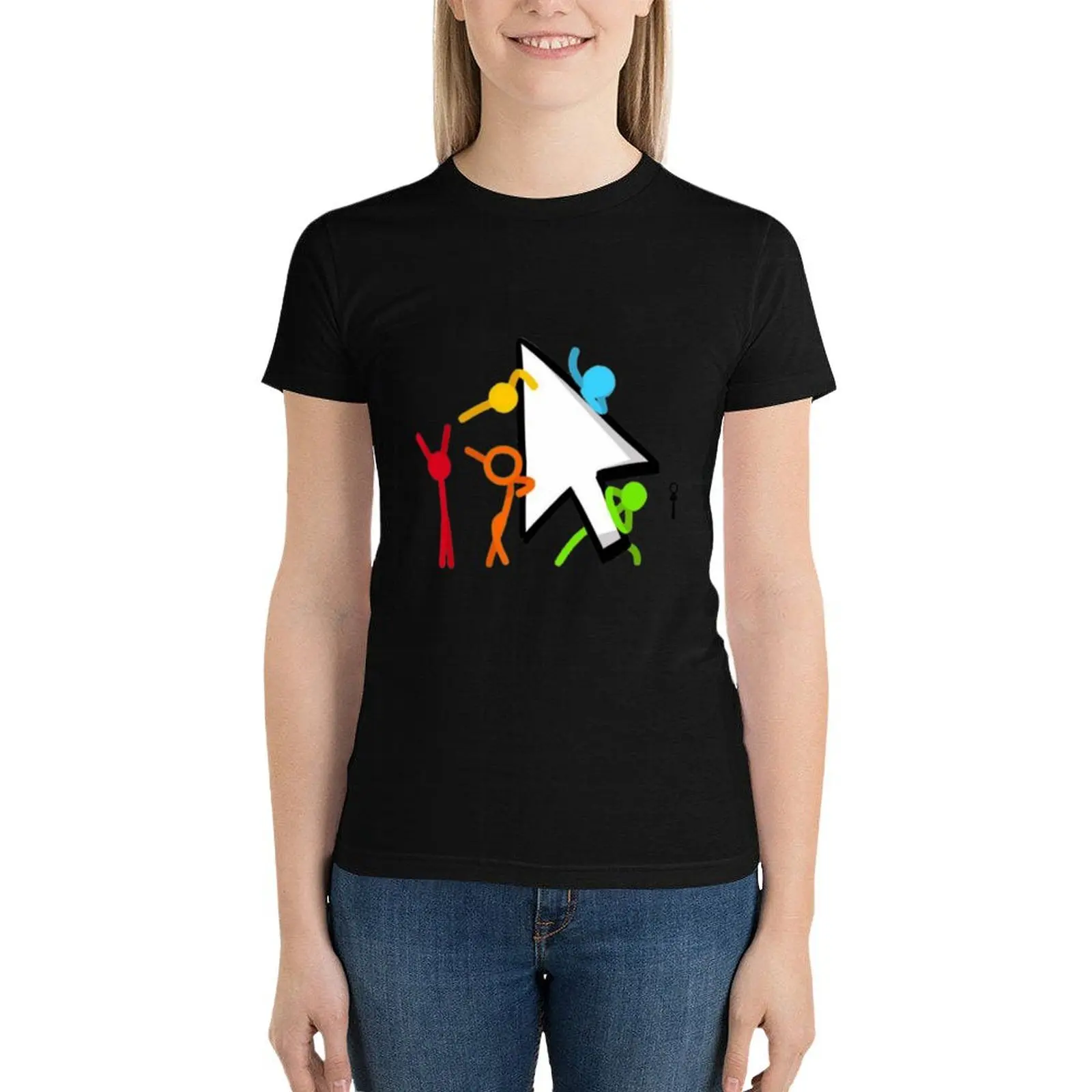 

alan becke T-Shirt plus size tops funny Female clothing graphics t-shirts for Women cotton
