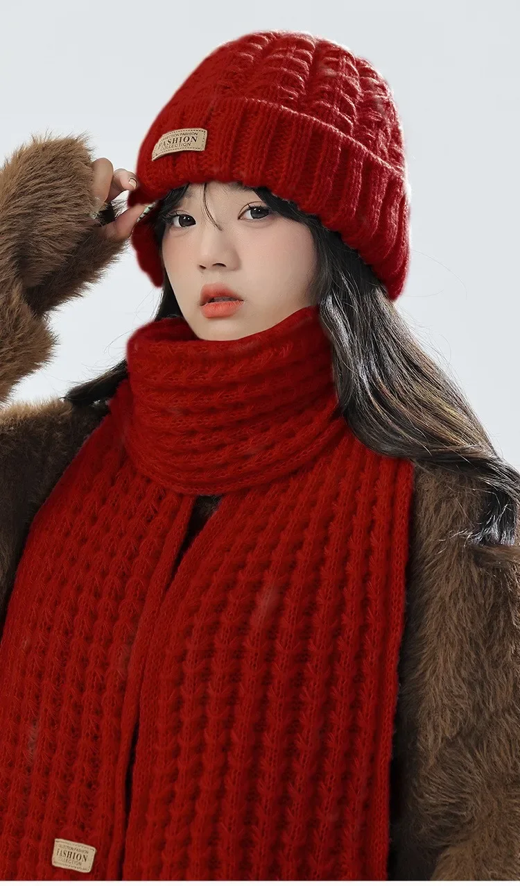 حماية الرقبة بالاكلافا متعددة الاستخدامات للخريف والشتاء وشاح دافئ للسيدات قبعة محبوكة متكاملة قبعة صوف محبوكة #2