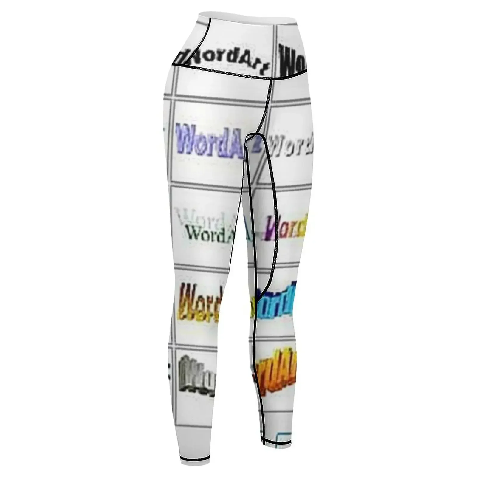 كلمة الفن ويندوز 95 ميمي طماق قمصان رياضية الصالة الرياضية تجريب السراويل ممارسة الملابس لملابس نشطة طماق المرأة