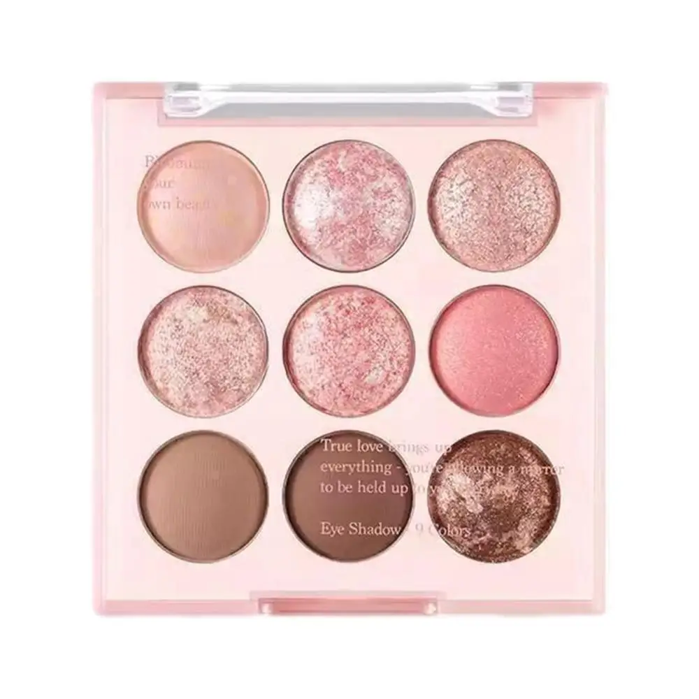 9 Kleur Ijs Oogpalet Flash Rose Blush Havermout Melk Thee Oogmake-Up Flash Cool Oogschaduw Palet Koreaanse Oogmake-Up Hot