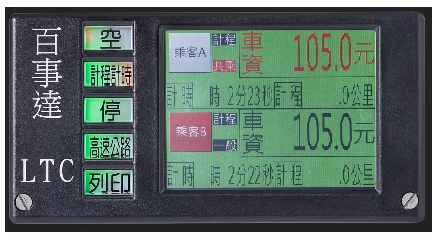 New 52mm Digital LED Taxi Meter with Speedometer Gauge Function