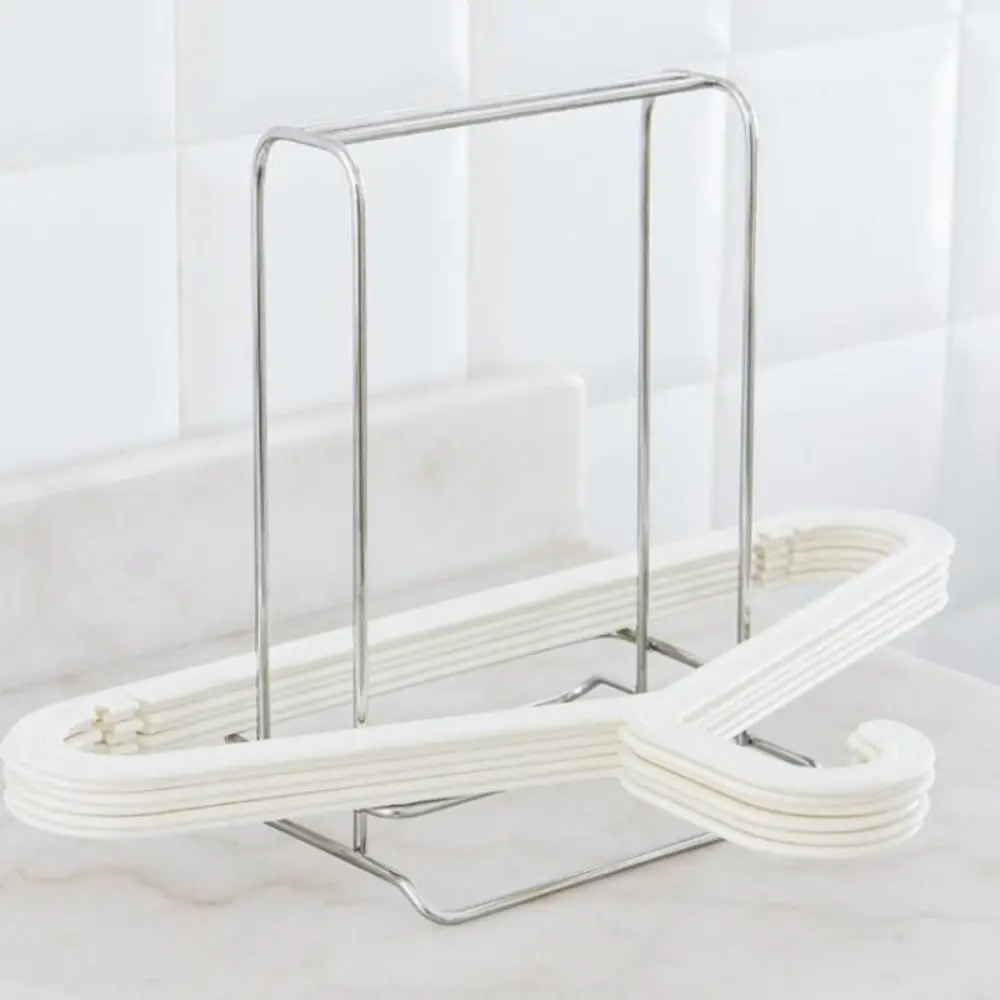 Stainless Steel Hanger Stacker Rack Space-saving Stacking Shelf Hanger Storage Organizer Large Capacity Creativity