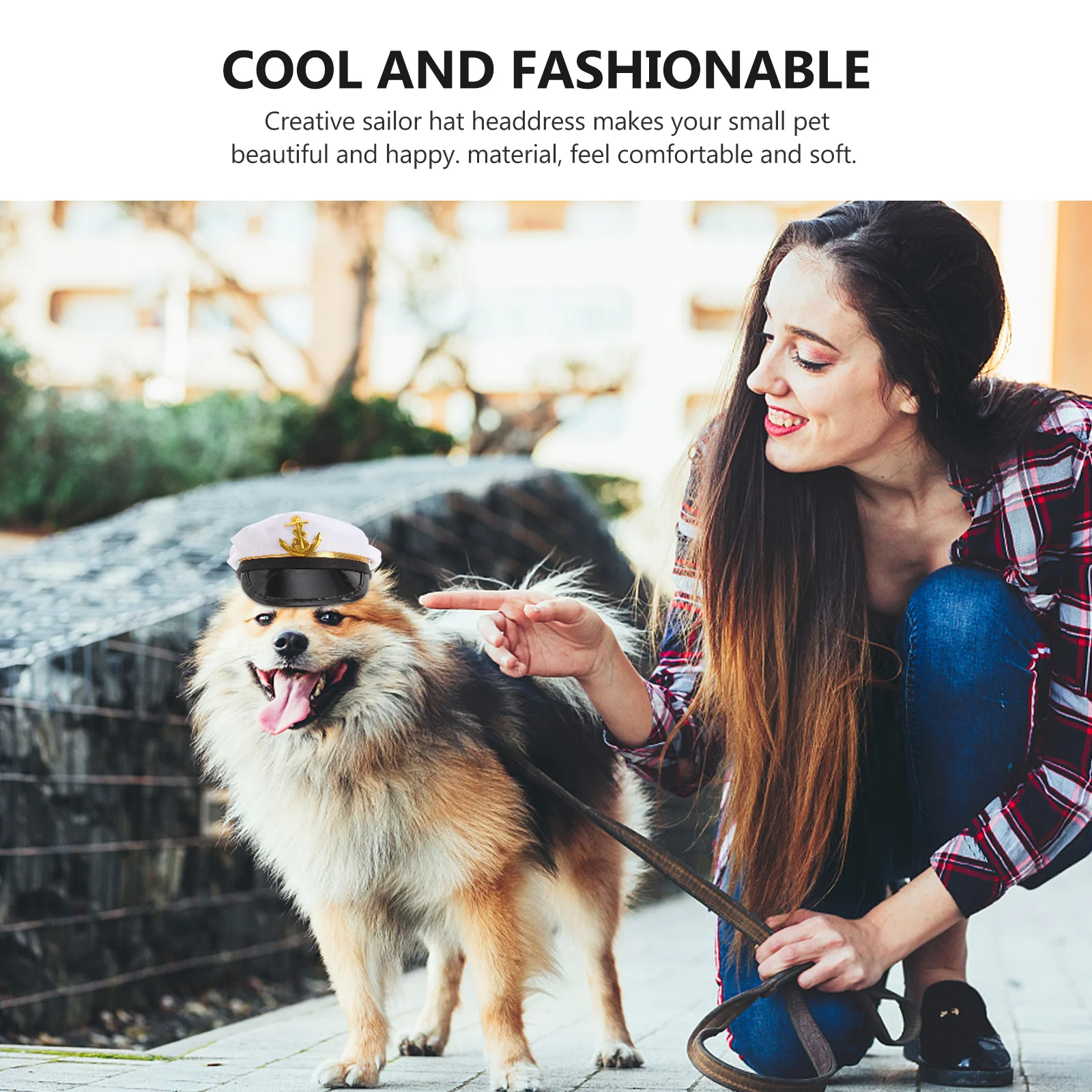 

Sailor Halloween Pet Cosplay Hat Soft Comfortable Polyester Material for Cat Dog Puppy Party Photo Props Pet Hat