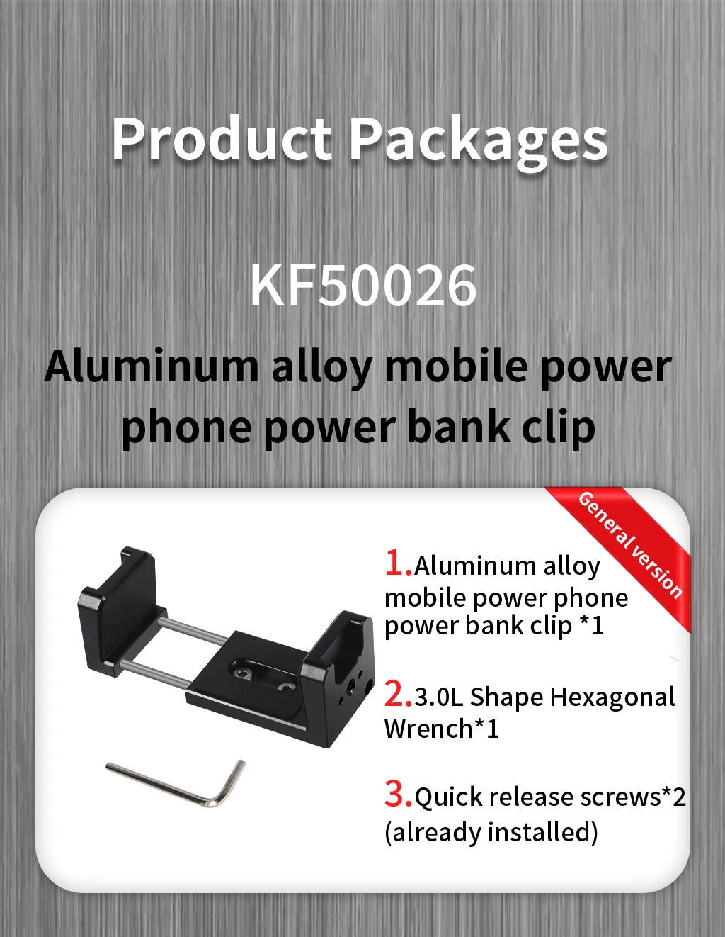 Universal Mobile Power Bank Halter SSD Halterung Clamp 53-83mm Quick Mount Kalten Schuh für DJI Mic SLR Kamera telefon Stativ Vlog Clip – Detail 36