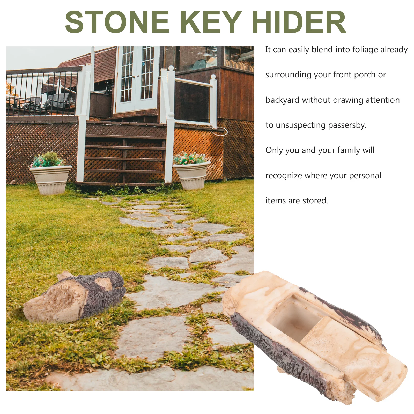 

Simulated Stump Box Resin Outdoor Key Hider Garden Key Hider Fake Garden Storage Box Modern Creative Decoration House Gift