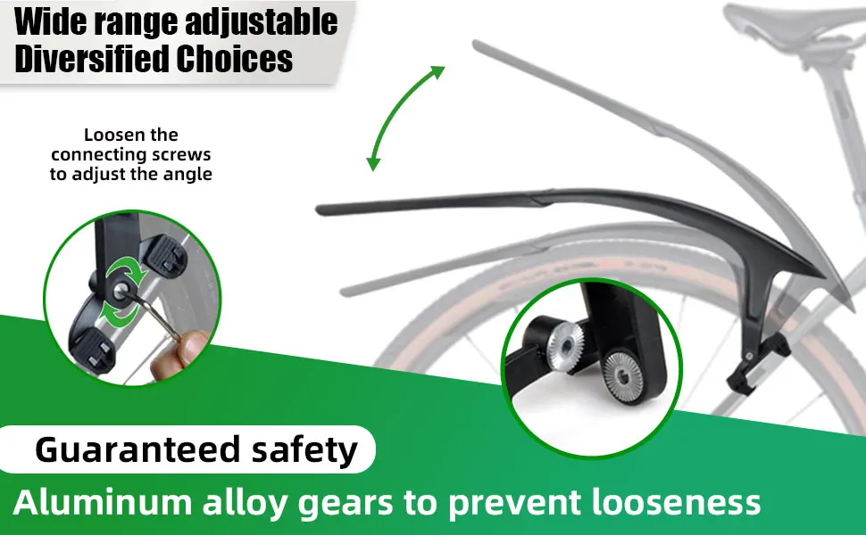 RBRL Bicycle Mudguard Gravel Wings 700c Universal Mudguard Bicycle 28 Inch Adjustable and Easy to Install Mudguard for Road Bike