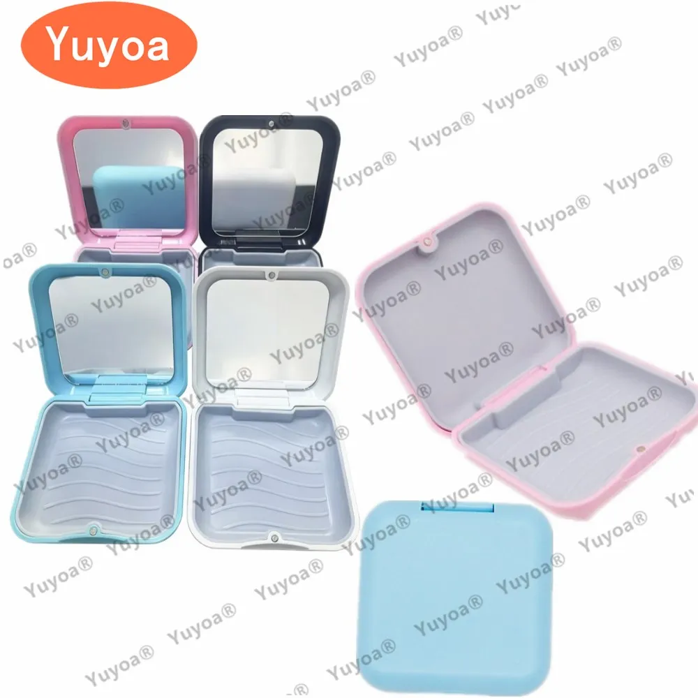 

12pcs square Denture Storage Box Dental False Teeth Retainer Box Orthodontic Aligner Retainer Braces Aligner Case Oral Hygiene