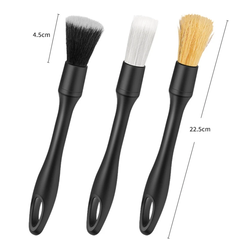 3PCS Car Detailing Brush Set Super Soft Auto Interior Detail Brush With Synthetic Bristles Car Dash Duster Brush Accessories