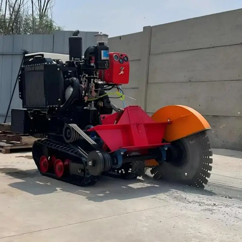Road Maintenance Floor Saw Tracked 1200mm Blade Asphalt Concrete Cutting Machine