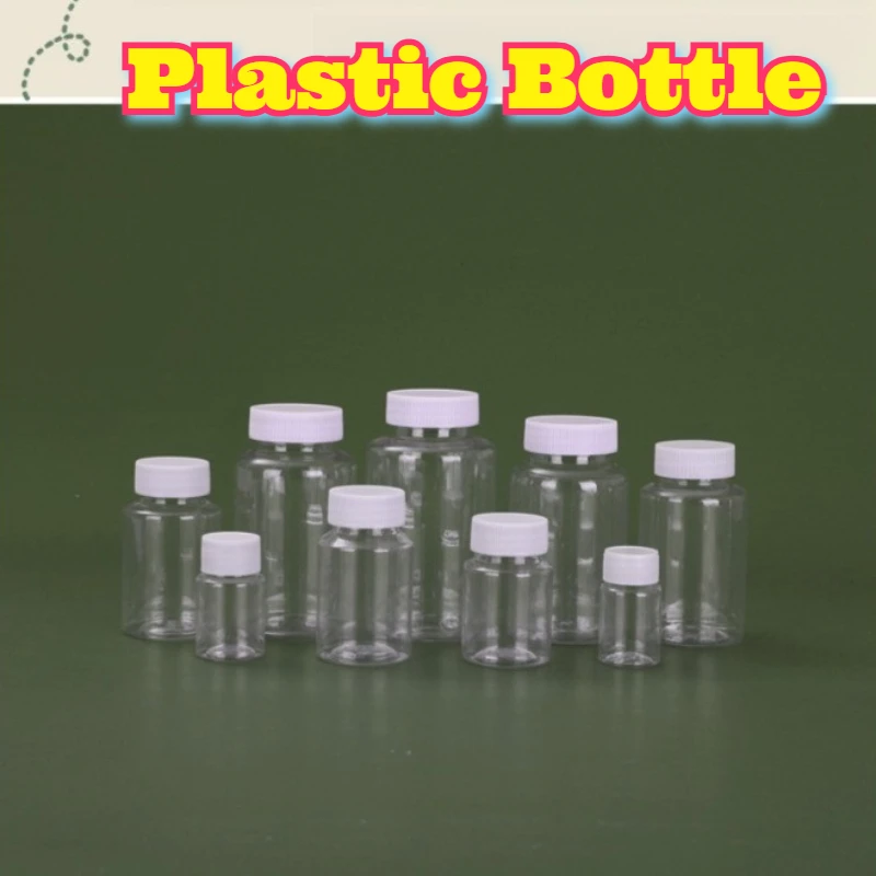 

Food Grade PET Plastic Wide Mouth Jar Empty Transparent Storage Container Beads Spice Powder Candy Capsule Refillable Travel