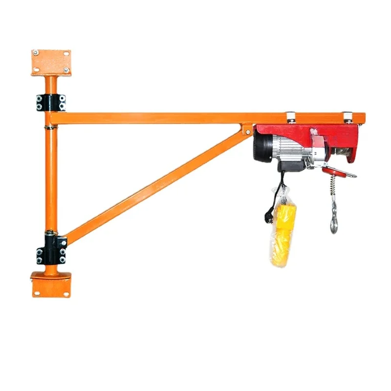 

220V 200KG Household Electric Hoist Wall Bracket Crane Portable Small Lifting Crane For Home Decoration 510W 12m