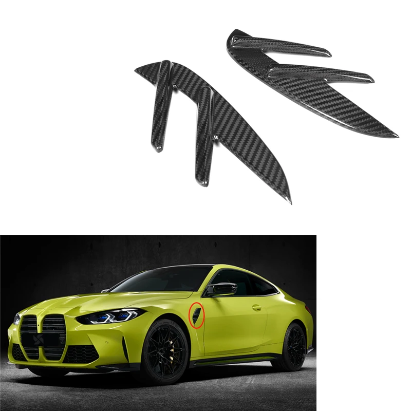 Fender Vent Trim For BMW M3 G80 4-Door 2021- UP Carbon OEM Style Front Add OnFender Vent Trim