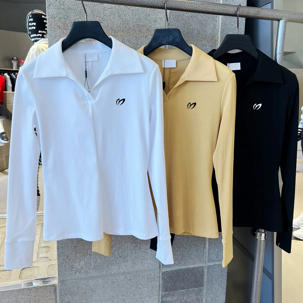 

Women's Golf T-Shirt: Breathable, Quick-Dry, UV Protection, Long-Sleeve Sportswear High-Stretch, Slim-Fit Top