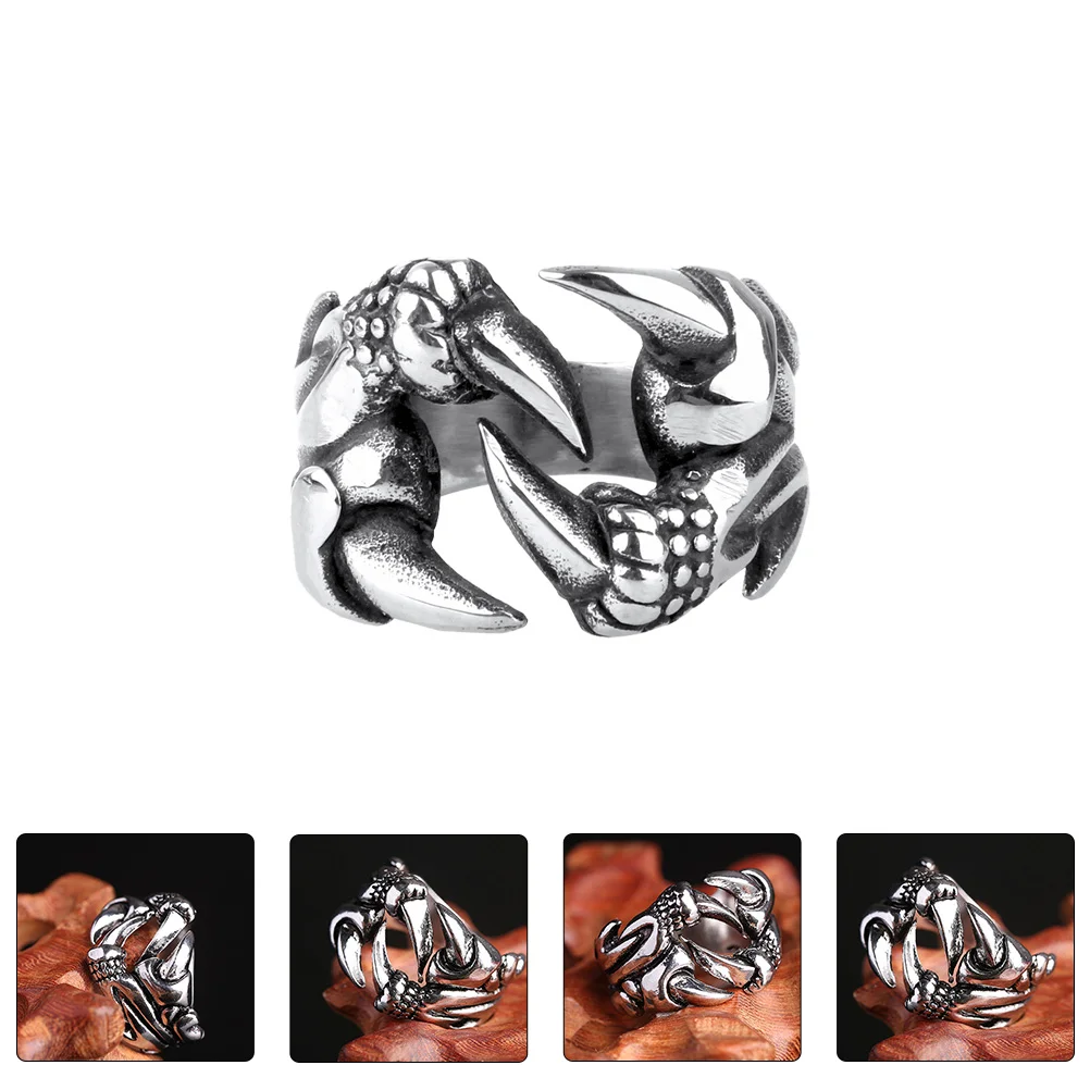 

Dragon Claw Tail Ring Men Rings Creative Man Accessories Open Finger Decor Alloy Modeling for