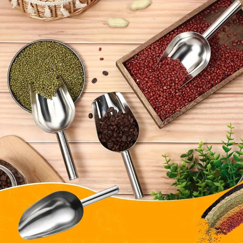 مغرفة طعام للمطبخ، مغرفة متعددة الأغراض للعلب، آيس كريم، دقيق الحلوى، حبوب البن، الفشار، مثالية للحبوب والسكر