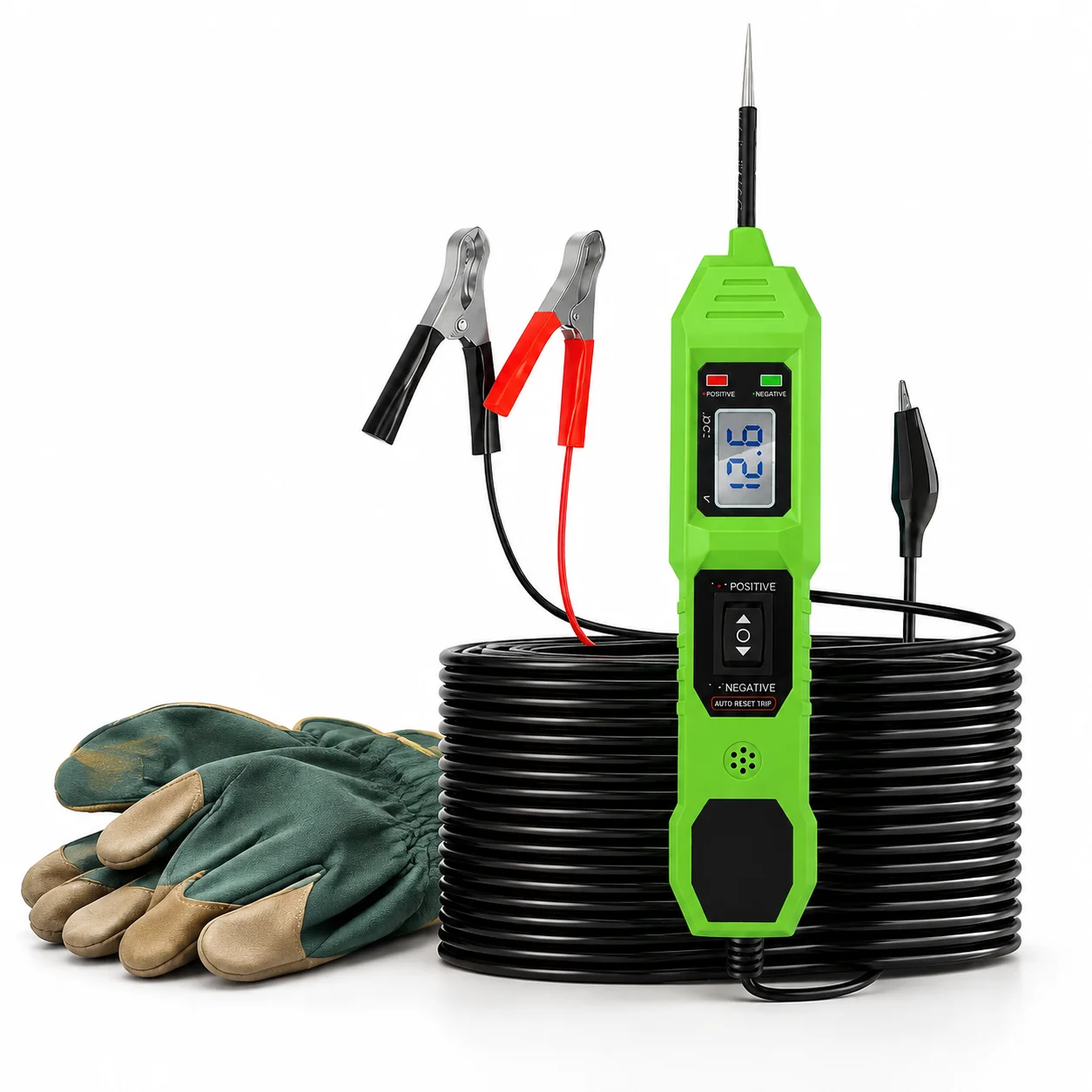 6-24V Power Short Circuit Probe Tester Power Circuit Probe Tester Diagnostic Repair Tool Test Lamp Continuity/Voltage Polarity D