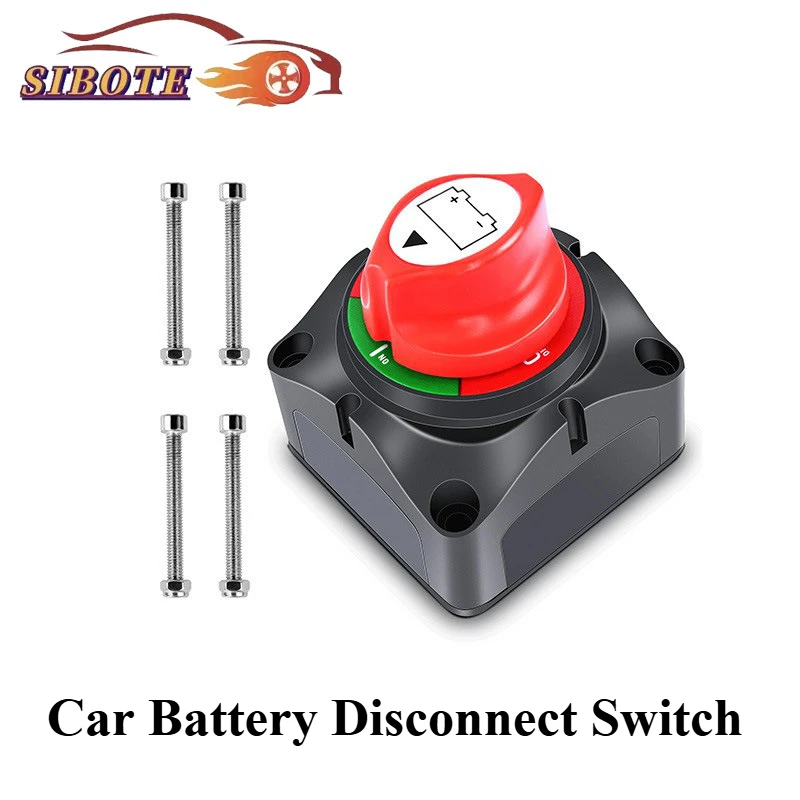 Car Battery Disconnect Switch 12V-24V Car RV Boat Marine Battery Selector Isolator Disconnect Switch Battery Connection Switch