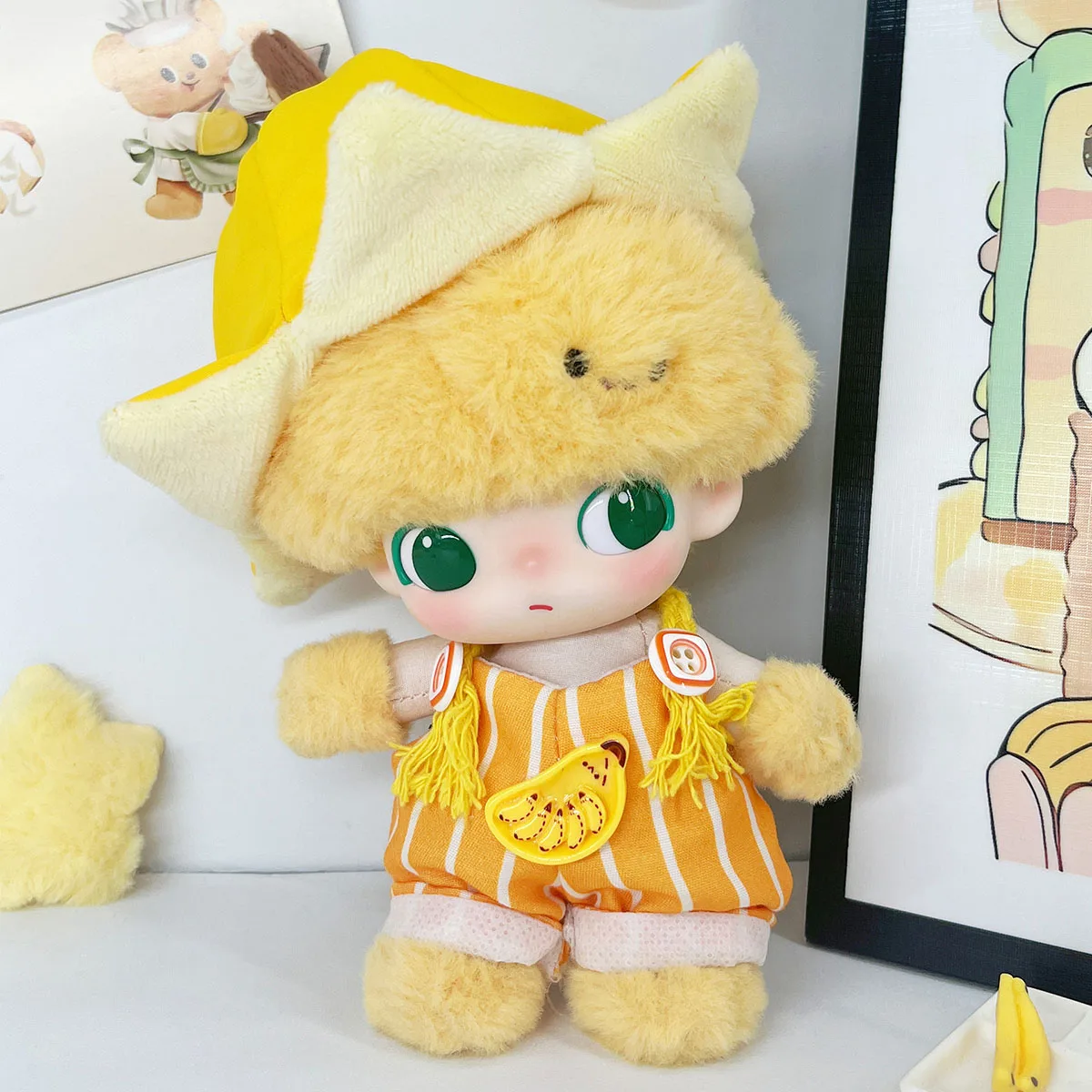 لطيف أفخم دمية السيرك مهرج نمط الملابس لدمية Labubu DIY الملابس اكسسوارات الديكور هدية