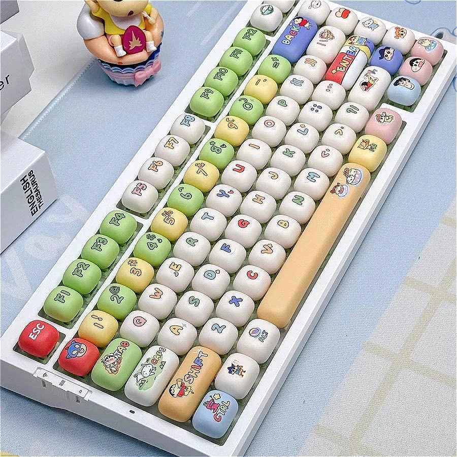 

Animation small new keycap mog height keycap set pbt sublimation is suitable for keyboards such as 75.84.68.87. 98.104.108