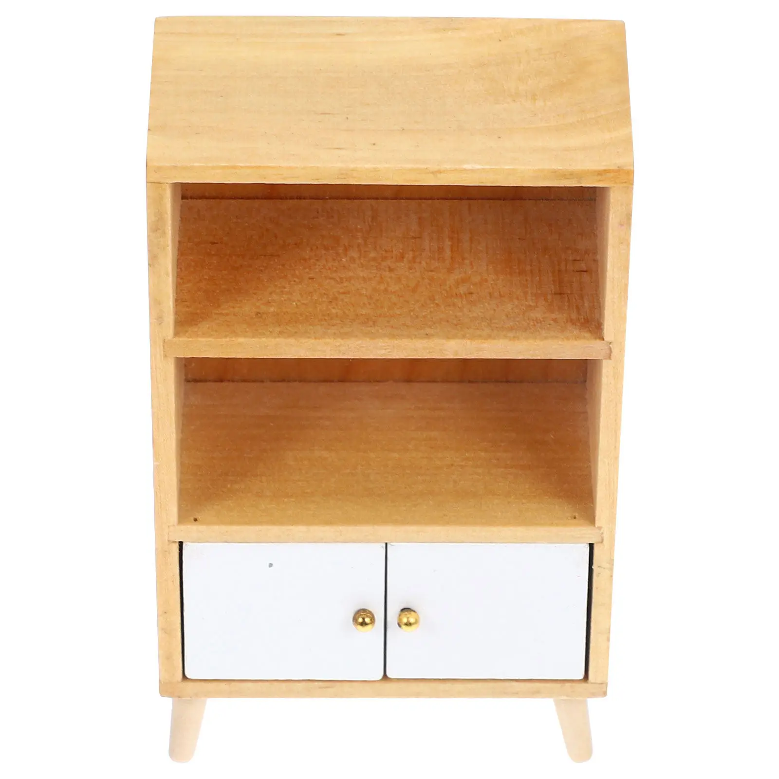 

Миниатюрная деревянная книжная полка с реалистичной текстурой, миниатюрная мебель, шкафчик для микродома, декор для детской комнаты, крошечная полка для хранения