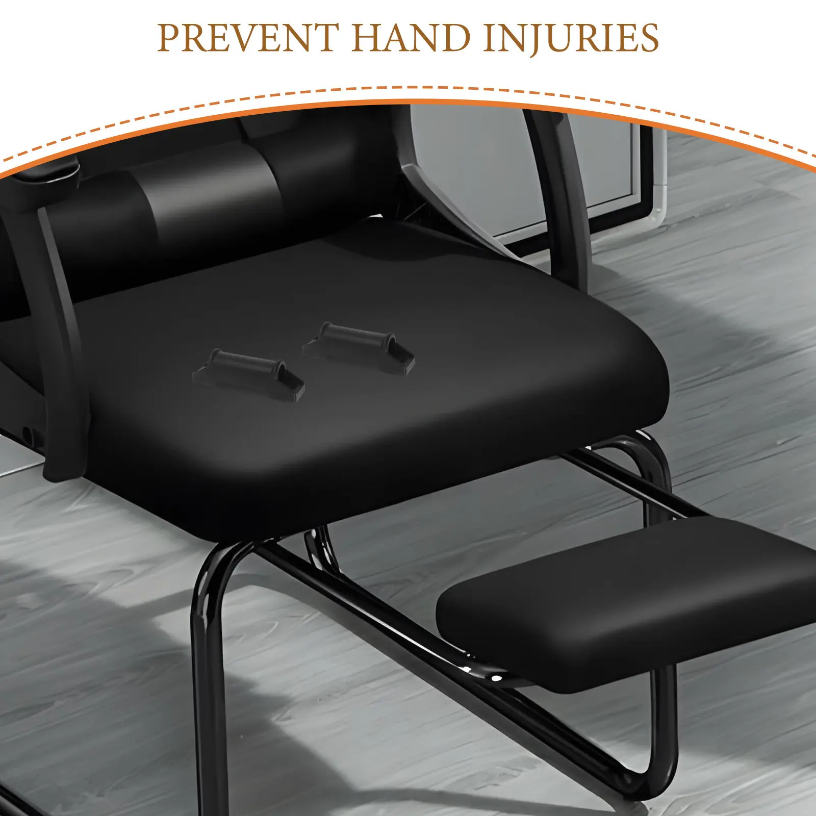 

4Pcs Chair Footrest Attachment Ergonomic Sliding Foot Rest for Gaming Recliner Office Chair Replacement Parts Comfortable Seat