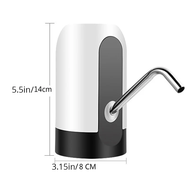 블랙 화이트 자동 물병 펌프, USB 충전 워터 펌프, 1 단추 자동 스위치, 디펜서