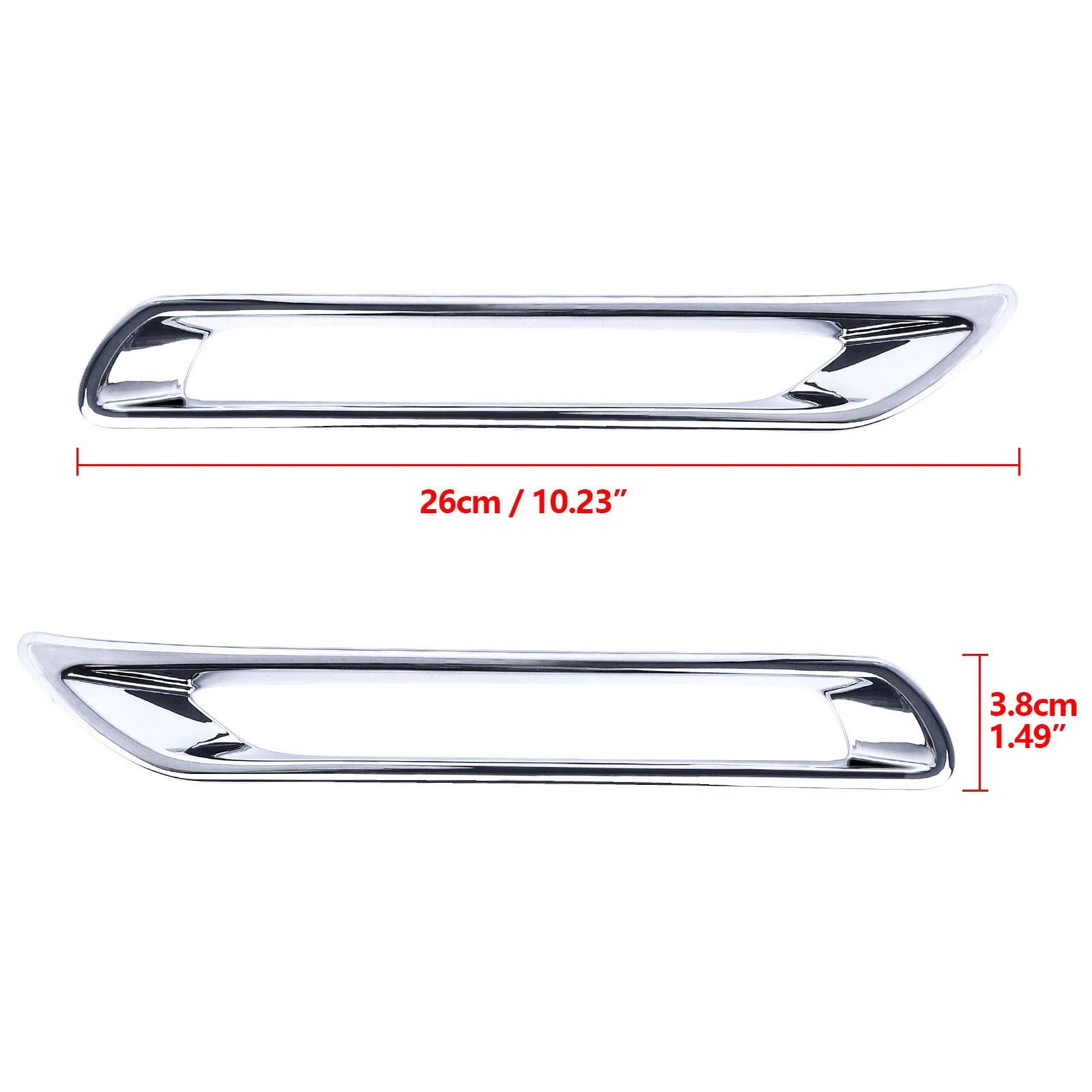 1 Pair Chrome Car Rear Bumper Reflector Tail Fog Light Lamp Frame Cover Molding Trim For Toyota RAV4 2019 2020 2021 2022 2023