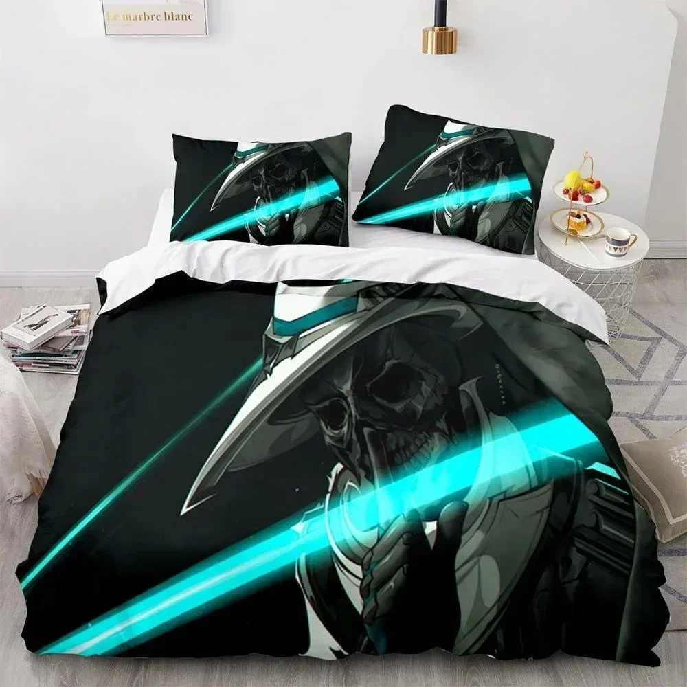 3D Printed Valorant Bedding Set For Bedroom Soft Modern Bedspreads Comefortable Kids Duvet Cover Quilt Cover And Pillowcase