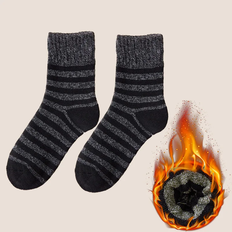 Super ThUNICEF-Chaussettes en laine mérinos pour hommes et femmes, chaudes, résistantes, contre le froid, hiver