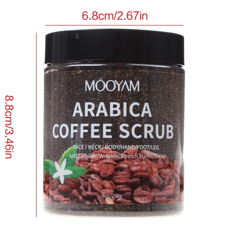 250g Arabica Coffee Body Scrub Cream Dead Skin Exfoliating Cleaning Polish Paste Dropship