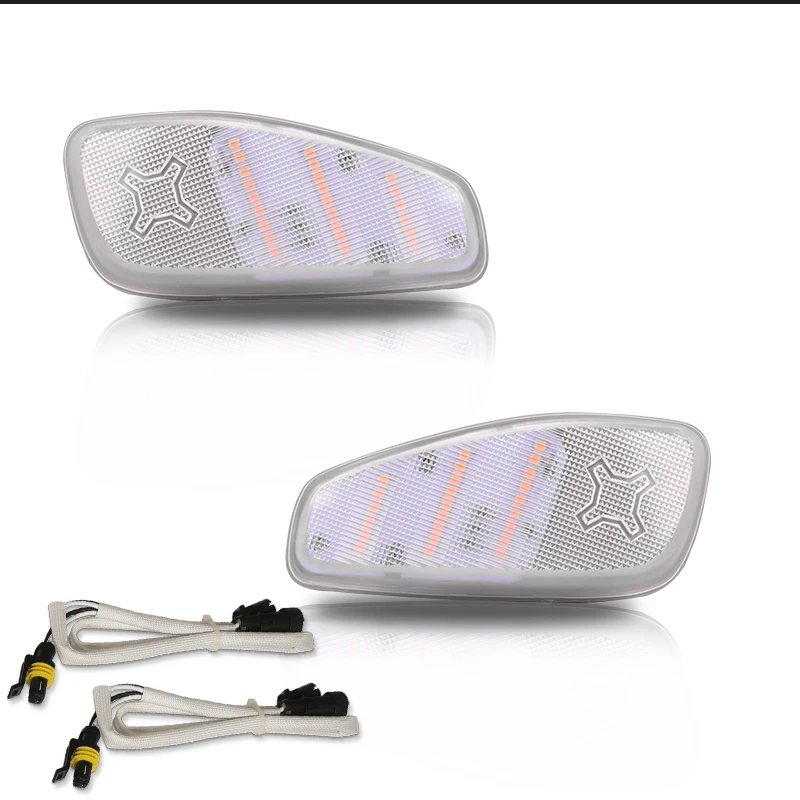 Gtinthebox-Kit de conversion de feux de position latéraux à LED, lentille fumée, ambre jaune, clignotant, Jeep Renegade à partir de 2015